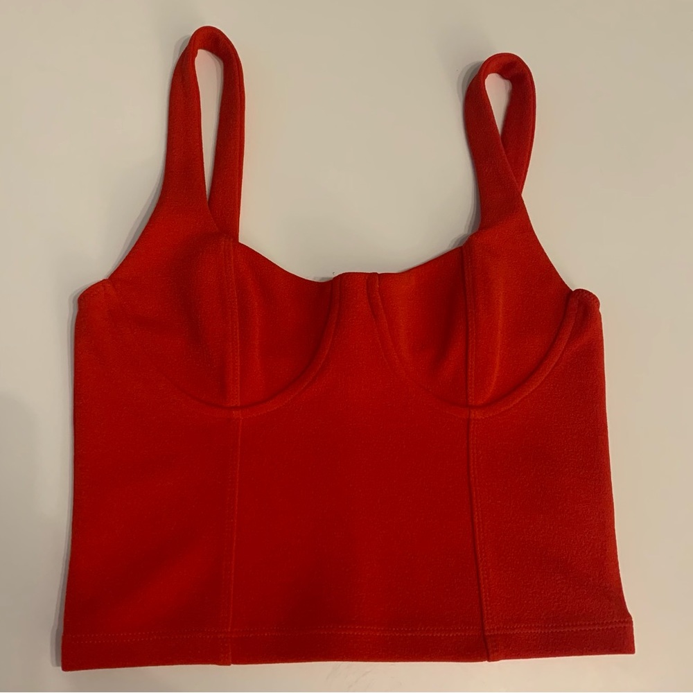 Zara Vibrant Red Crop Top